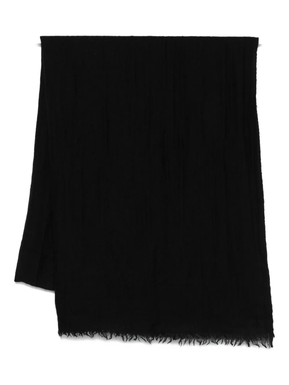 Faliero Sarti Frayed-edge Scarf In Black
