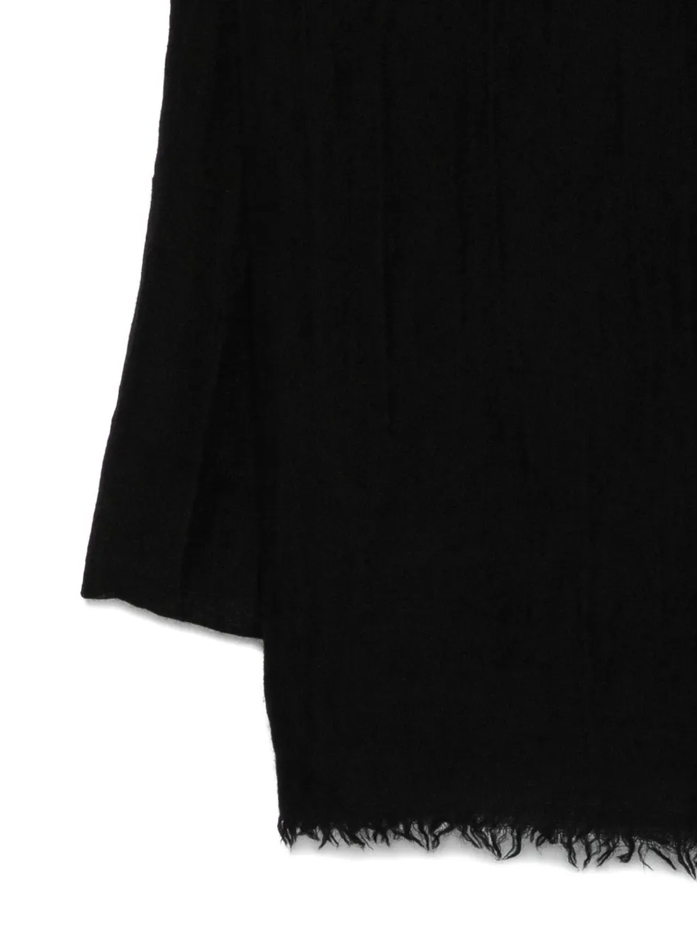 Faliero Sarti Frayed-edge Scarf In Black
