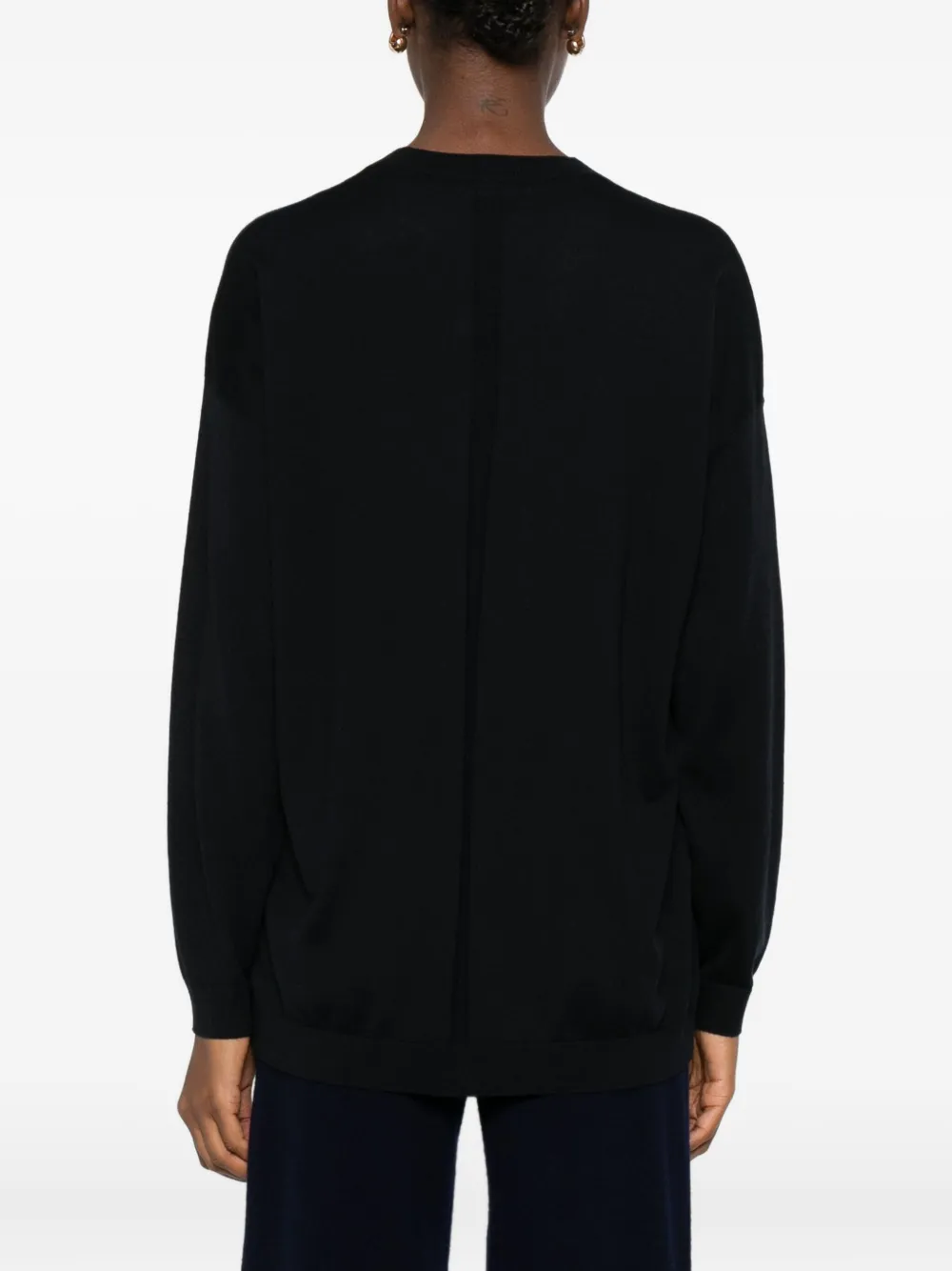 Alpha Studio Round-neck Jumper In Blue