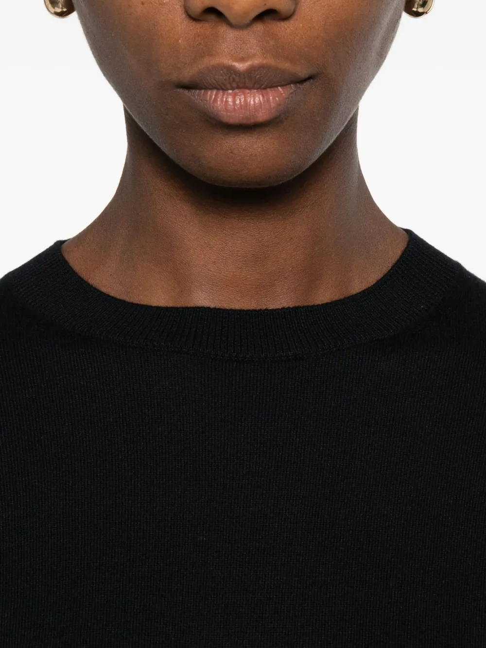 Alpha Studio Round-neck Jumper In Blue