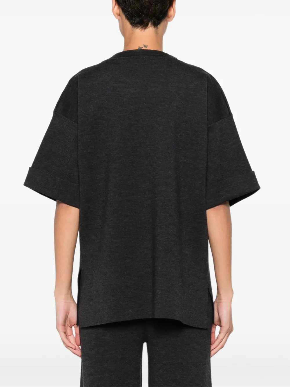 Alpha Studio Fine-knit T-shirt In Animal Print