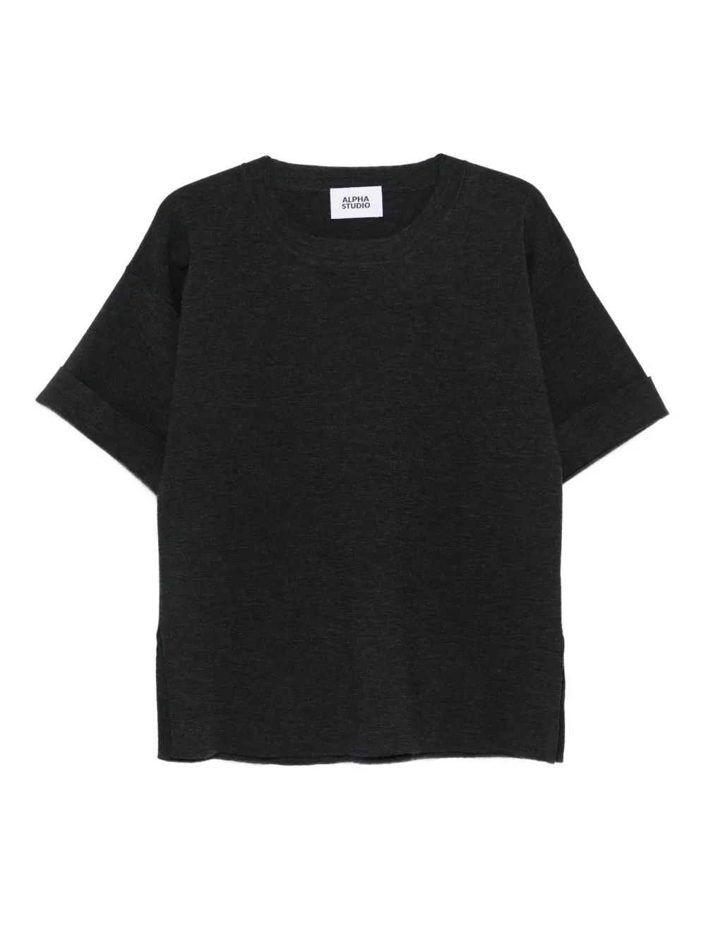 Alpha Studio Fine-knit T-shirt In Animal Print