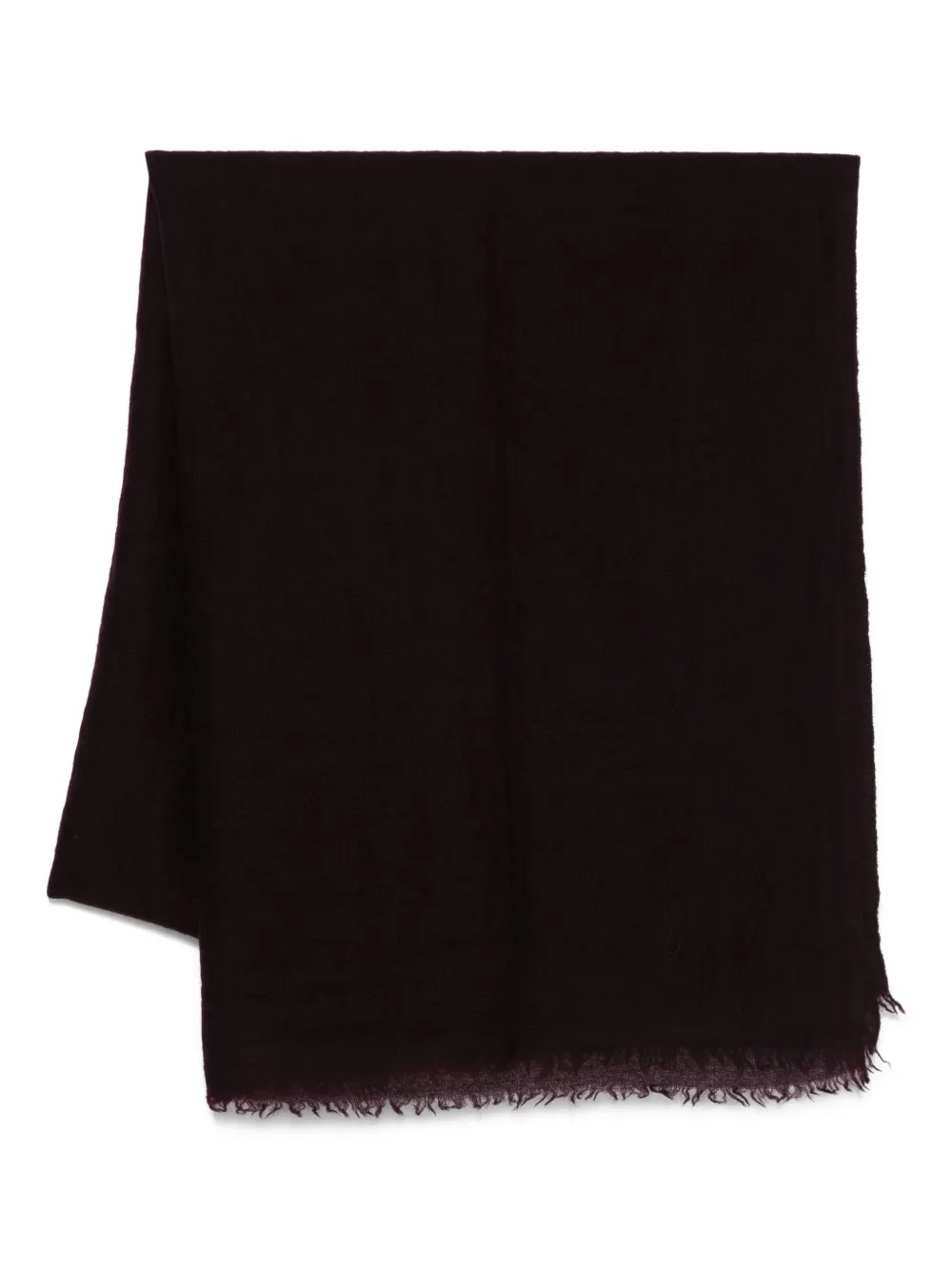 Faliero Sarti frayed-edge cashmere scarf | Purple | Image 1