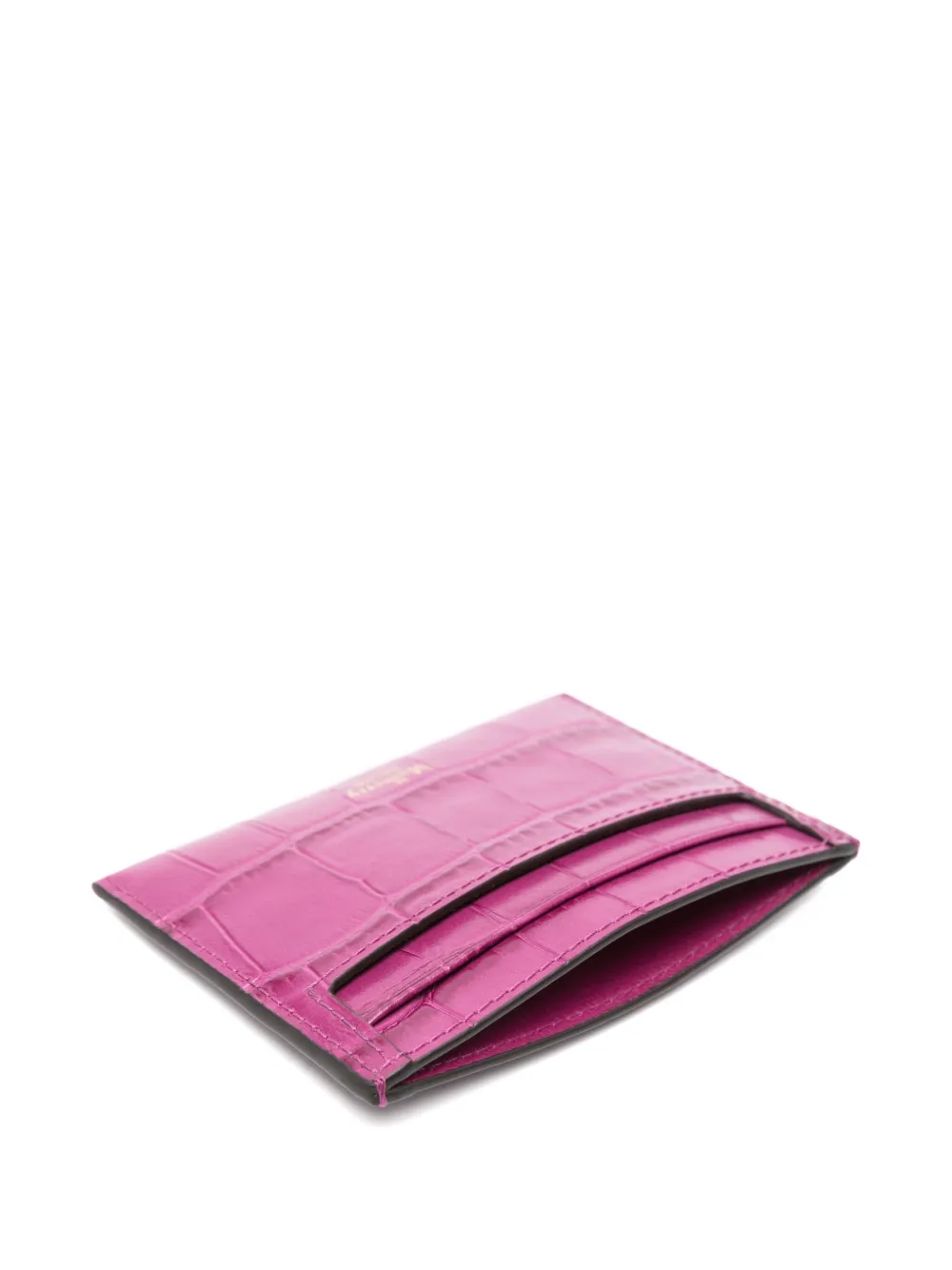 Mulberry Portemonnee met krokodillen-reliëf Paars