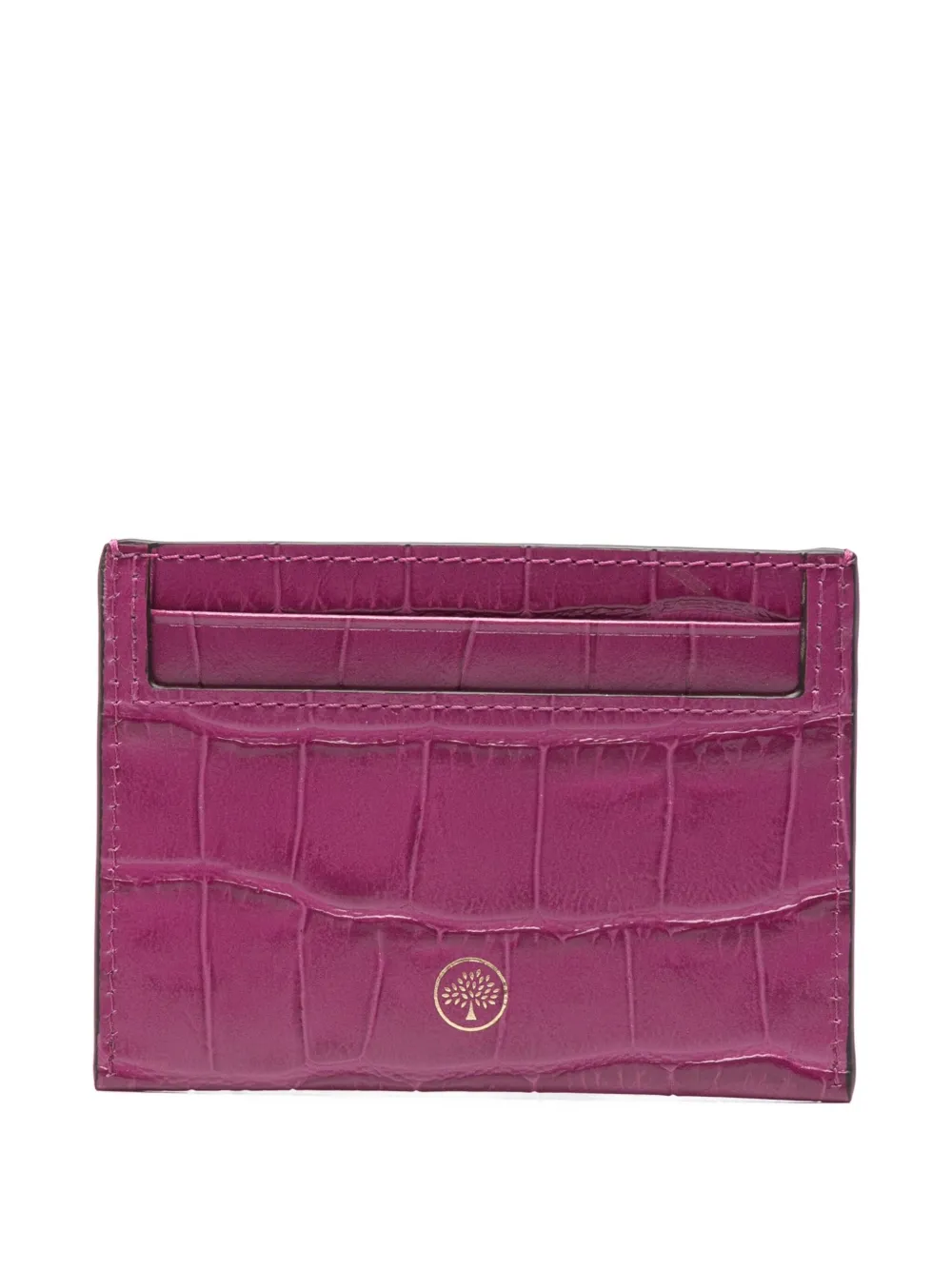 Mulberry Portemonnee met krokodillen-reliëf - Paars