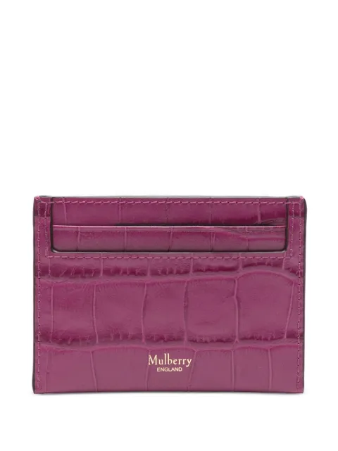 Mulberry crocodile-embossed leather purse