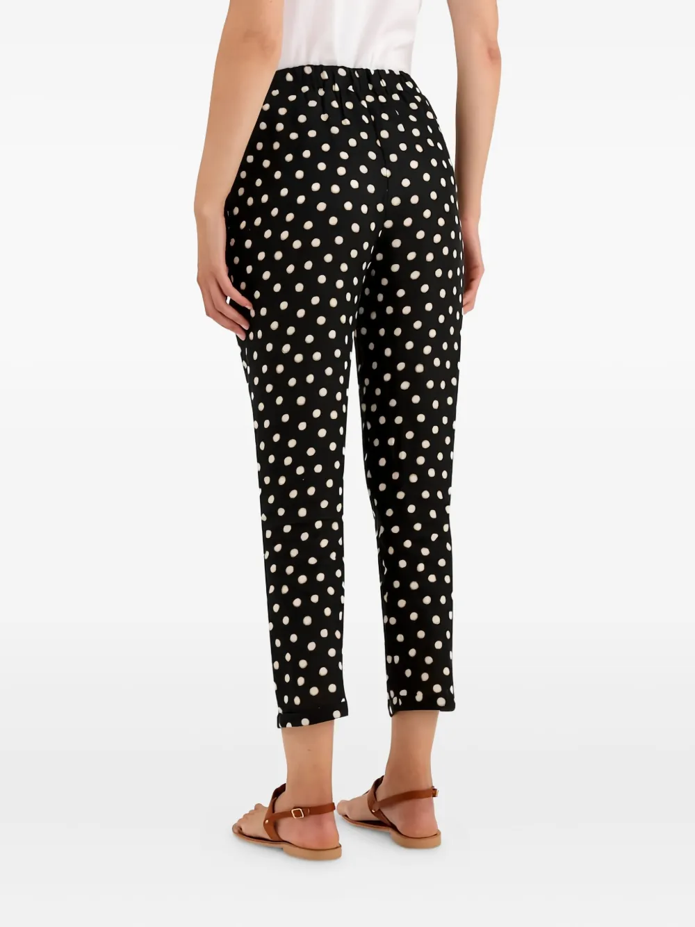 Rosso 35 Polka-dot Pants In Black