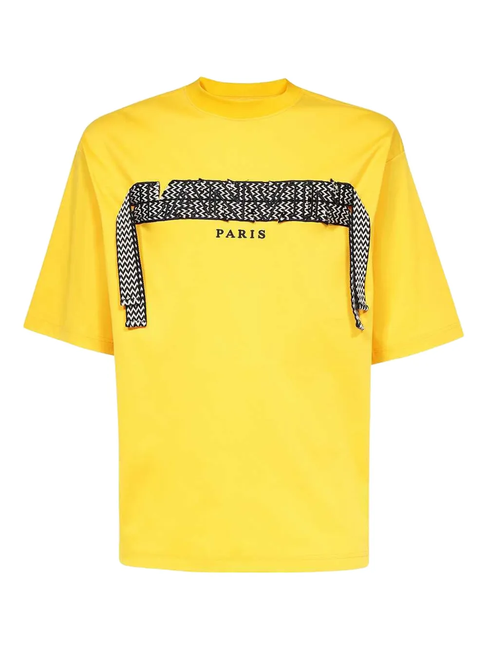 Lanvin chevron-detail cotton T-shirt Geel