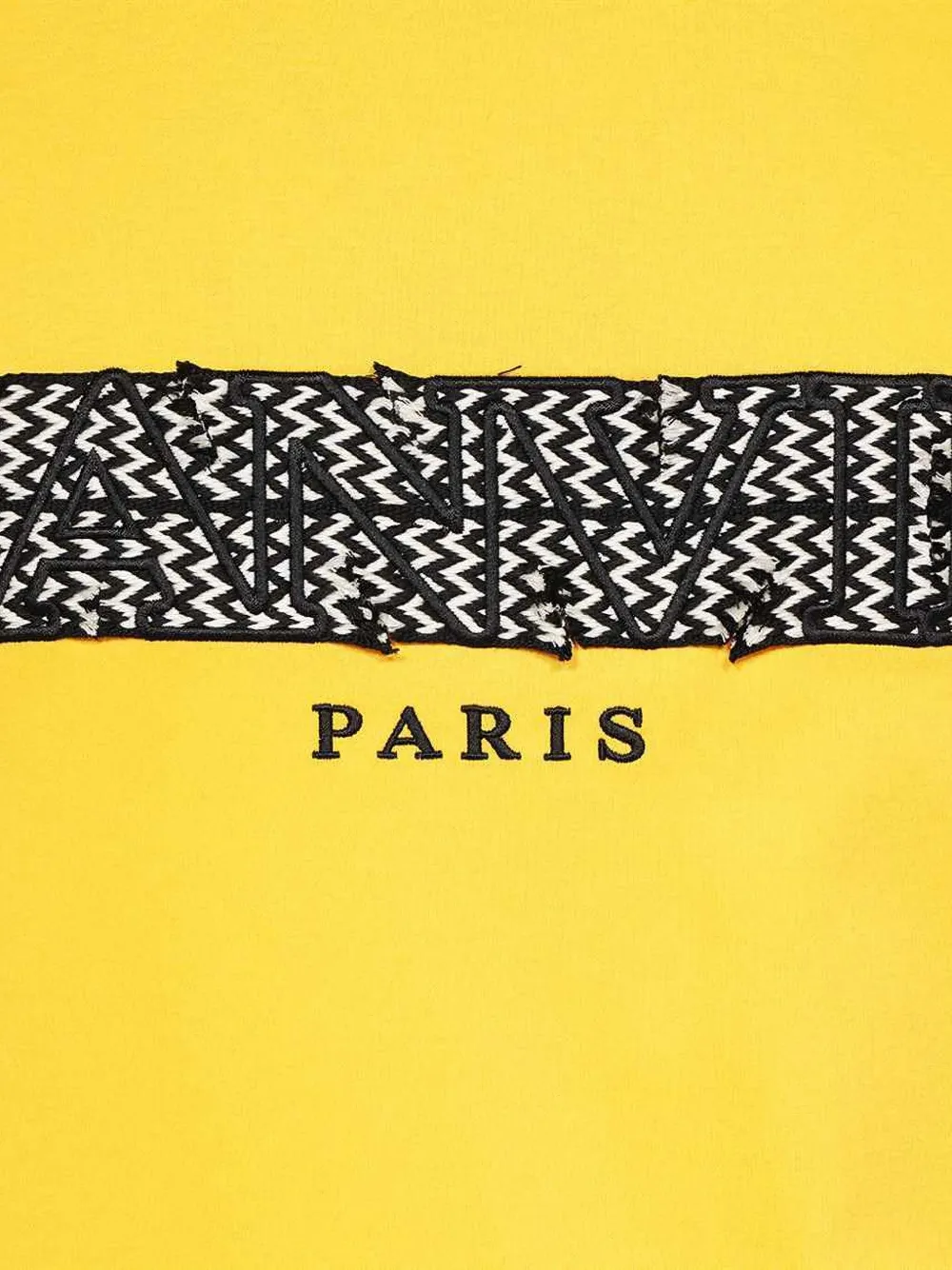Lanvin chevron-detail cotton T-shirt Geel