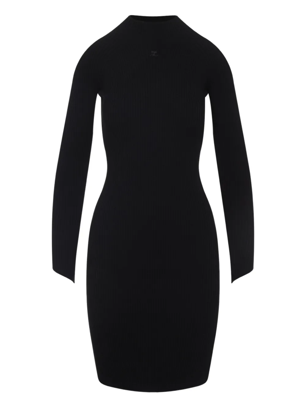 Courrèges ribbed high-neck dress