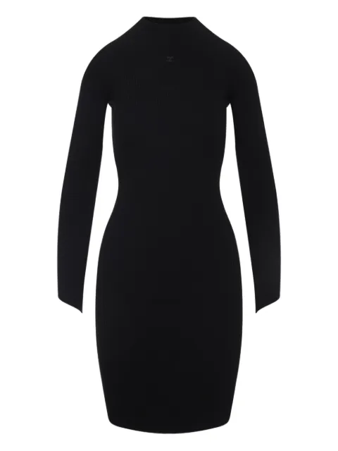 Courrèges ribbed high-neck dress