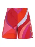 PUCCI abstract-print elastic-waist shorts - Red