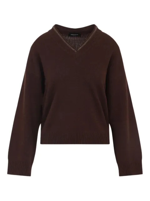 Fabiana Filippi v-neck embellished wool sweater