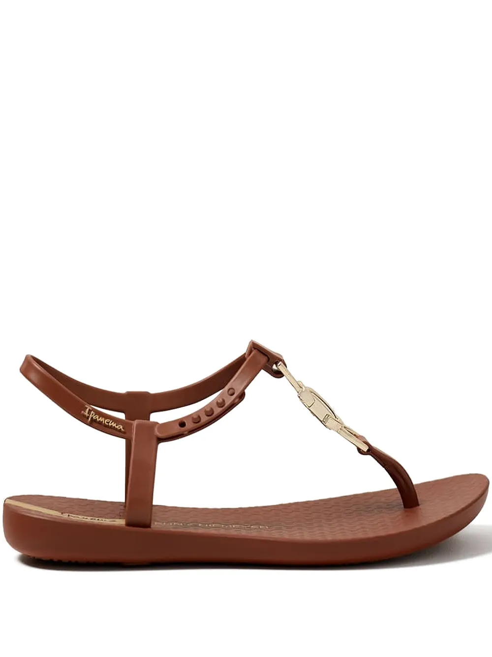 Lenny Niemeyer Sandali infradito con dettaglio a catena - Marrone