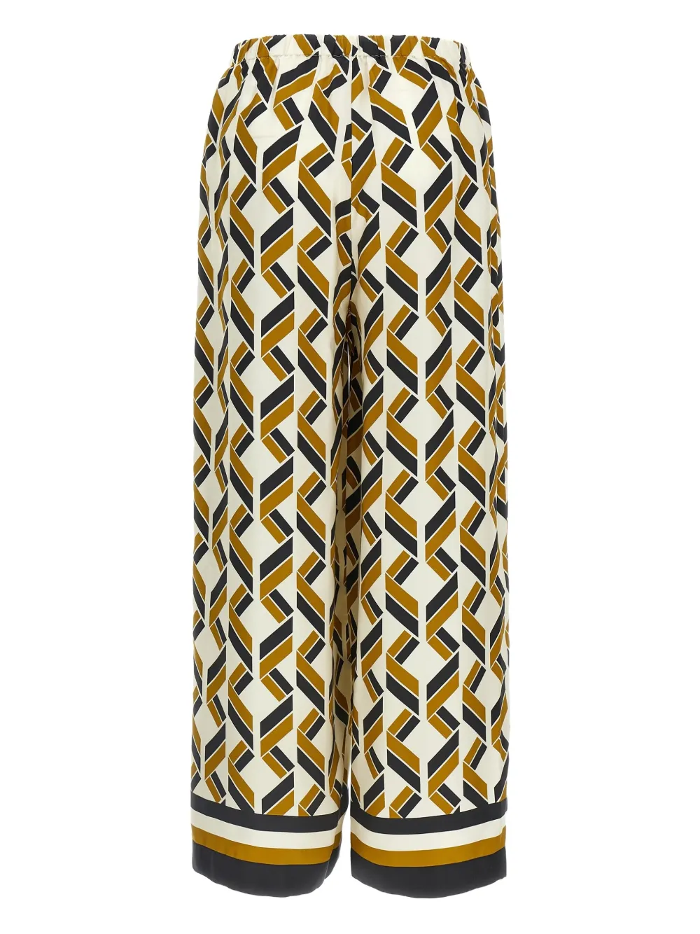 ERES Broek met elastische taille en geometrische print - Wit
