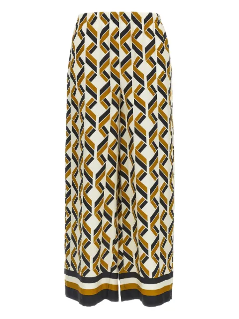 ERES geometric-print elastic-waist trousers
