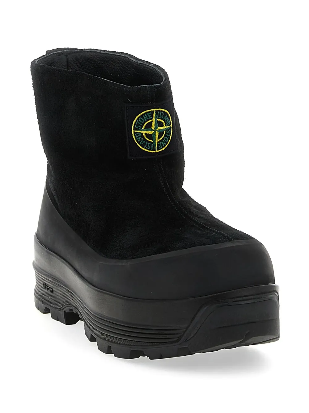 Stone Island suede rubber-band boots Black