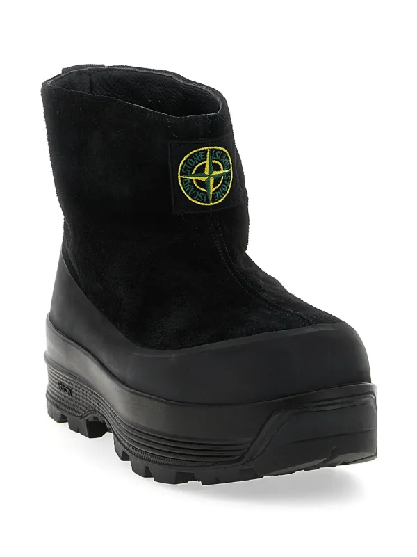 Stone Island スエード ラバーバンド ブーツ | ブラック | FARFETCH JP