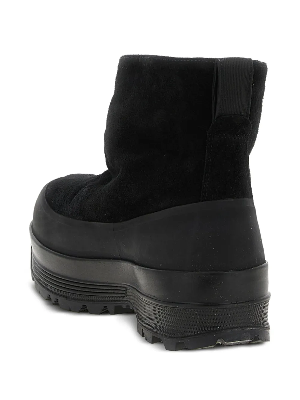 Stone Island suede rubber-band boots Black