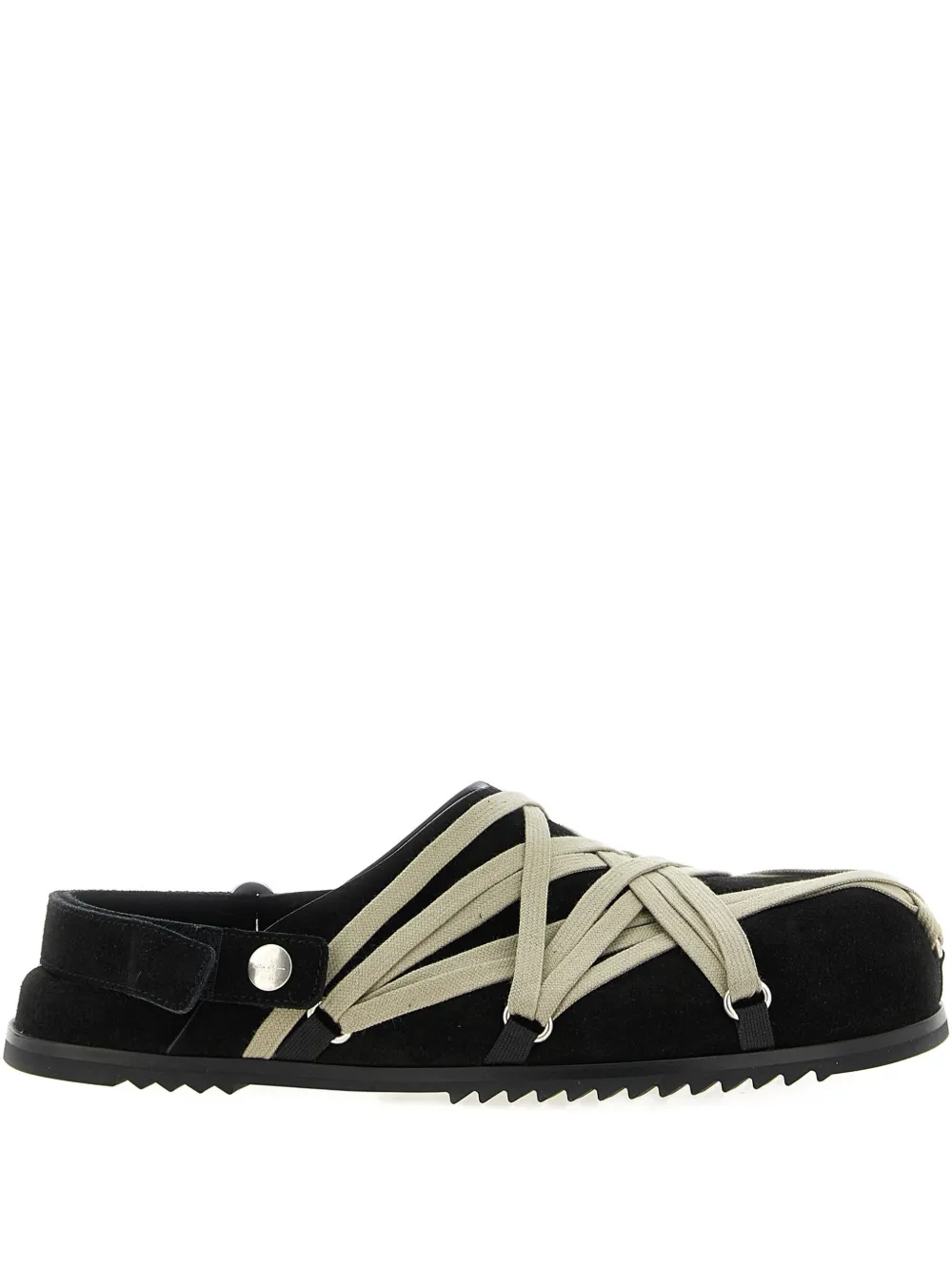 Rick Owens Megalace Calf-leather Mules In Black