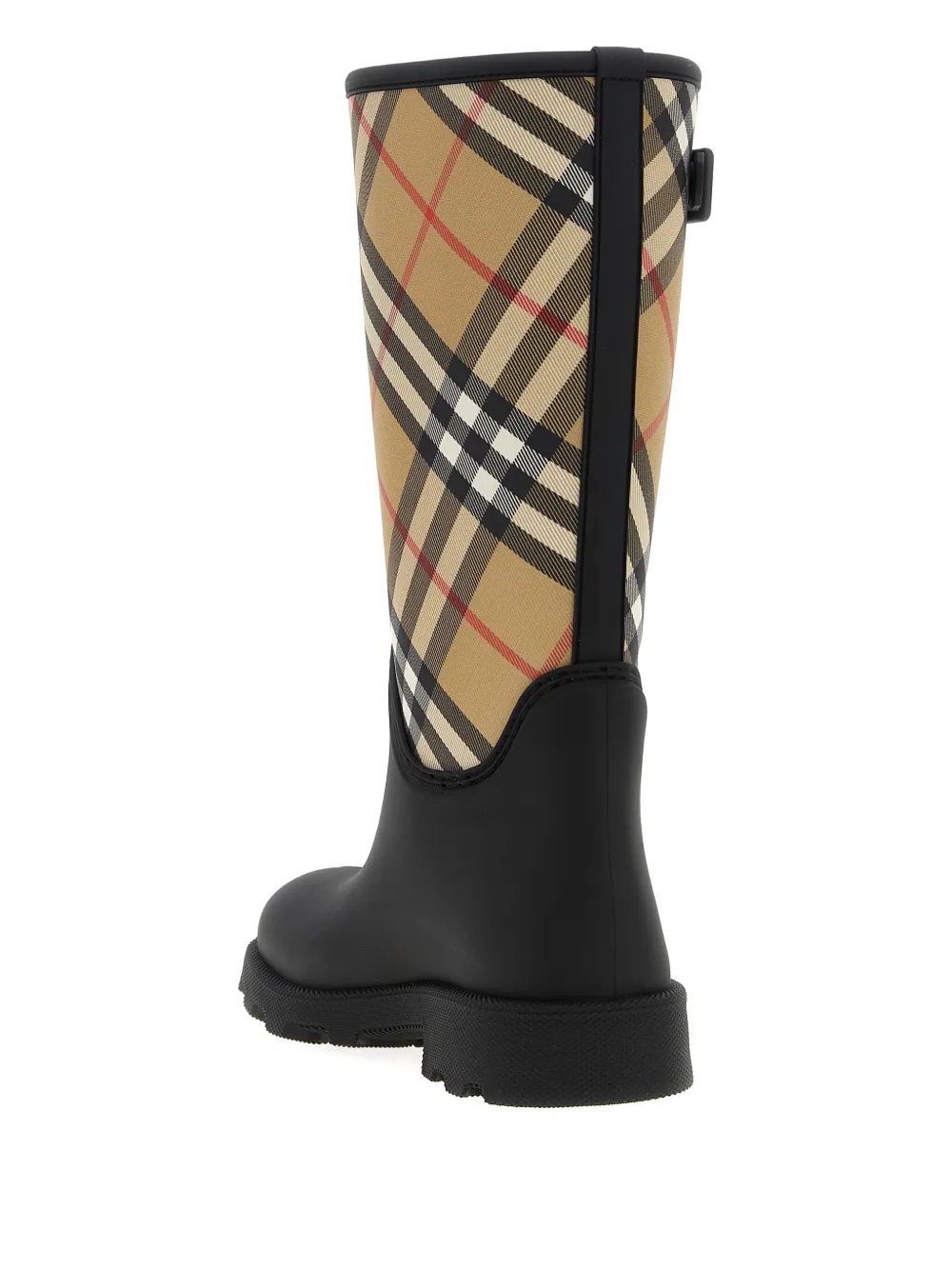 Burberry Knight-print rain boots Black