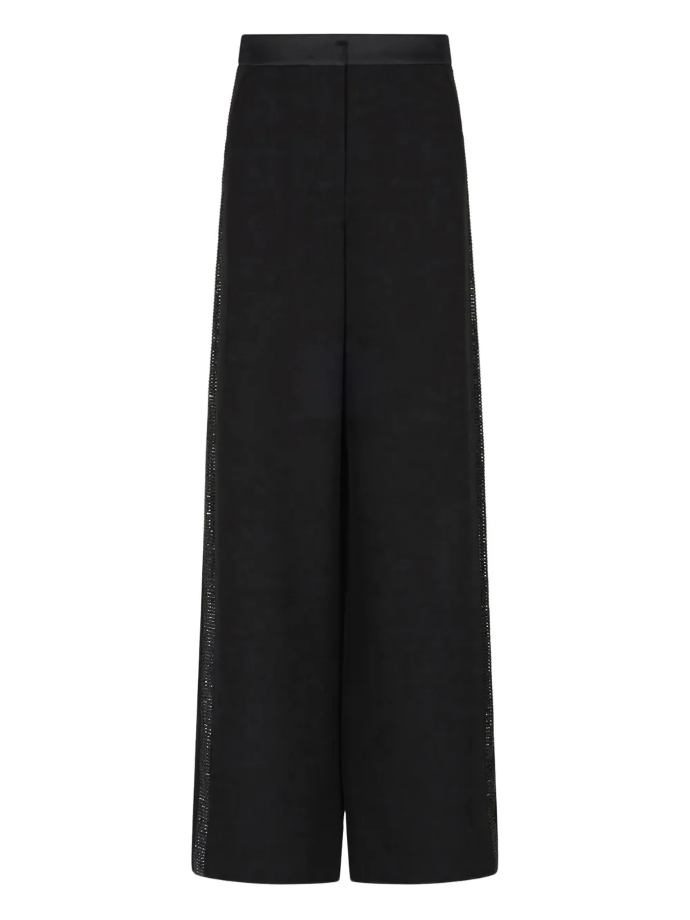 rhinestone-detail silk trousers
