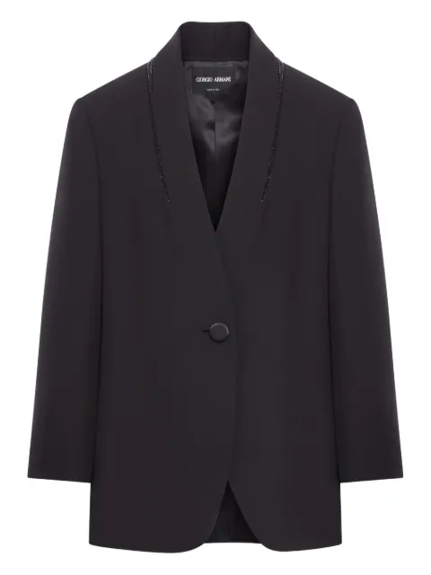 Giorgio Armani sequin-embellished single-breasted blazer