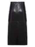 Sportmax leather panelled skirt - Black