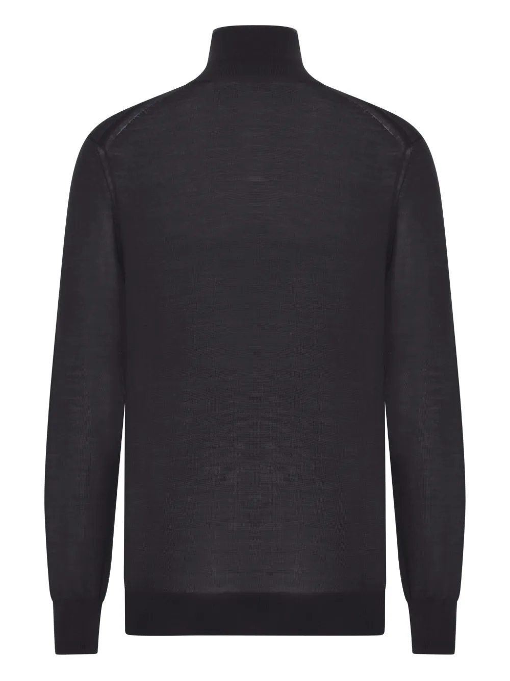Saint Laurent Extrafine Stretch Wool Sweater With Turtleneck In Black