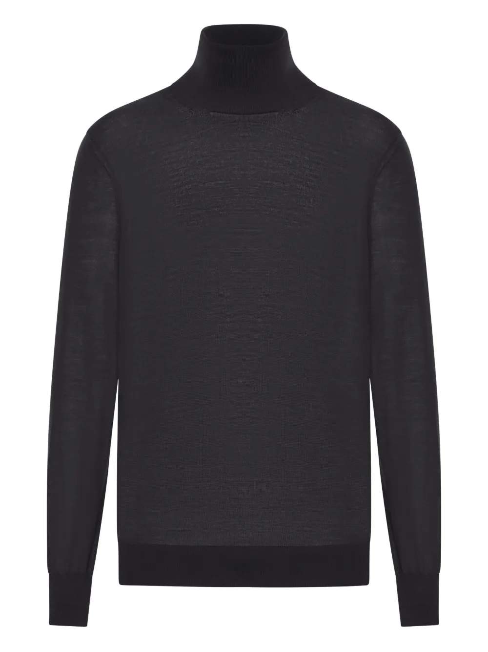 Saint Laurent Extrafine Stretch Wool Sweater With Turtleneck In Black
