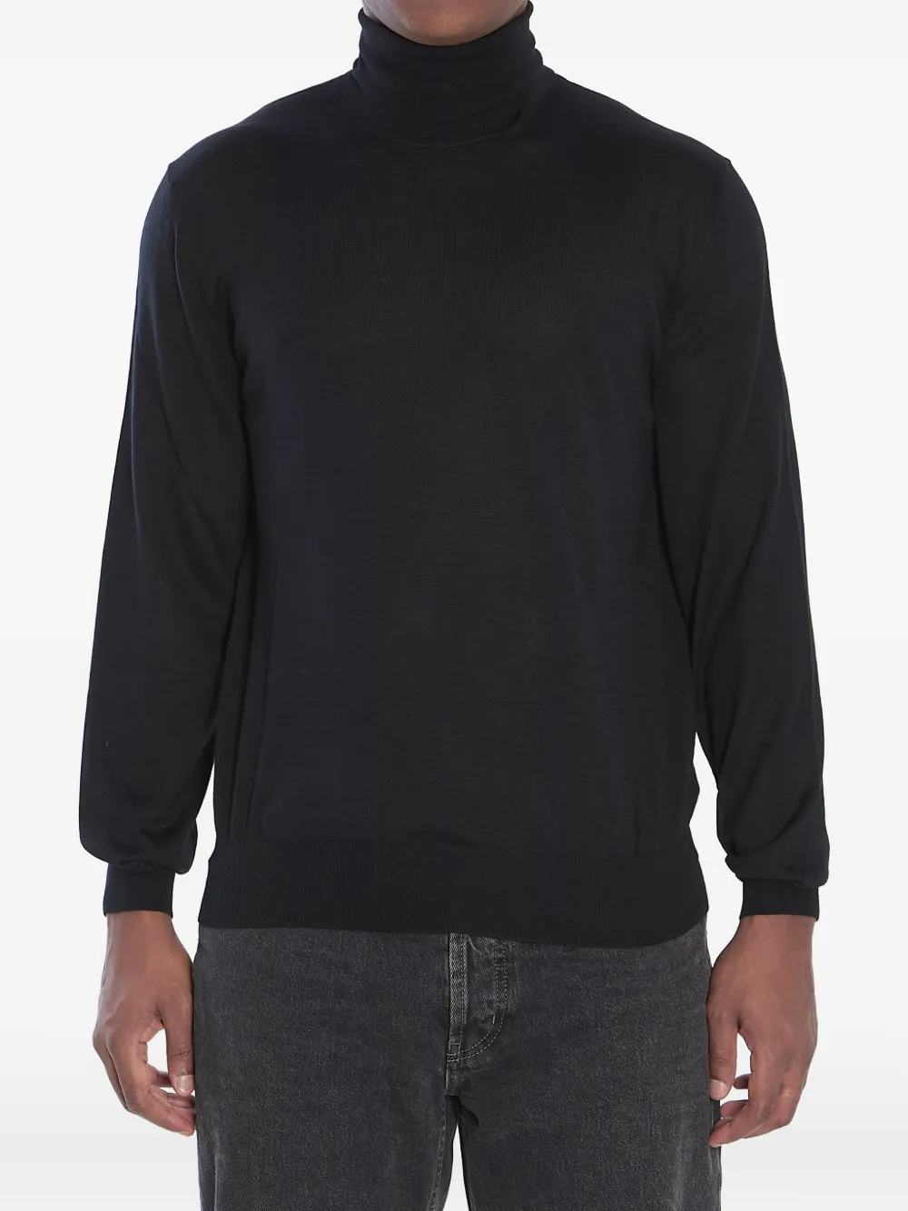 Saint Laurent turtleneck wool sweater Zwart