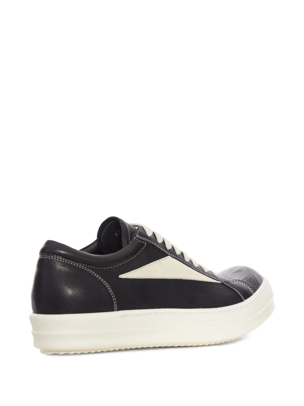 Rick Owens leather panel trainers 911 BLACK MILK