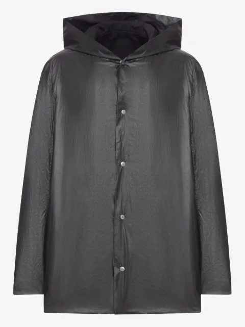 Rick Owens hooded button-fastening jacket