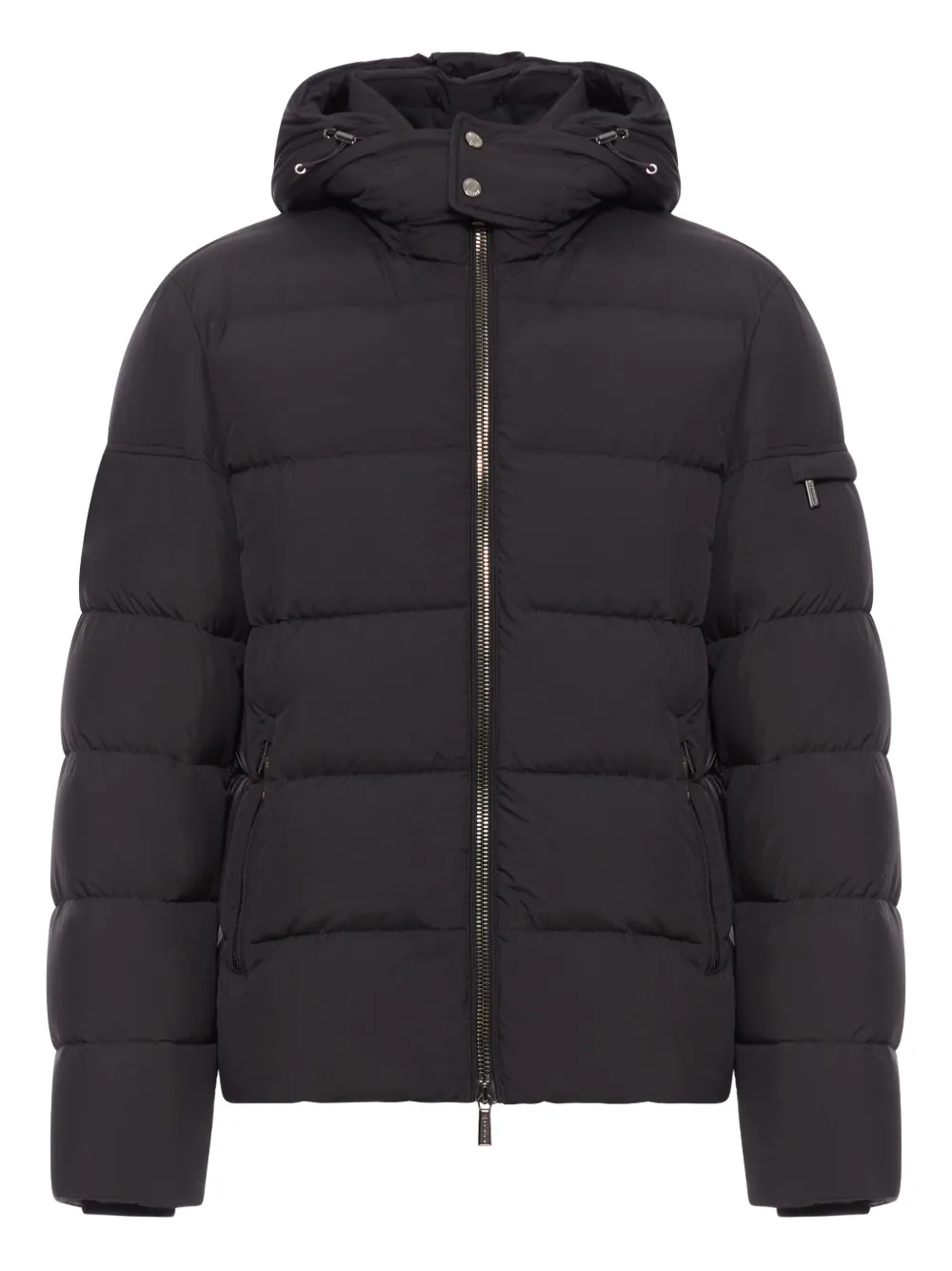 Moorer detachable-hood quilted down jacket Zwart