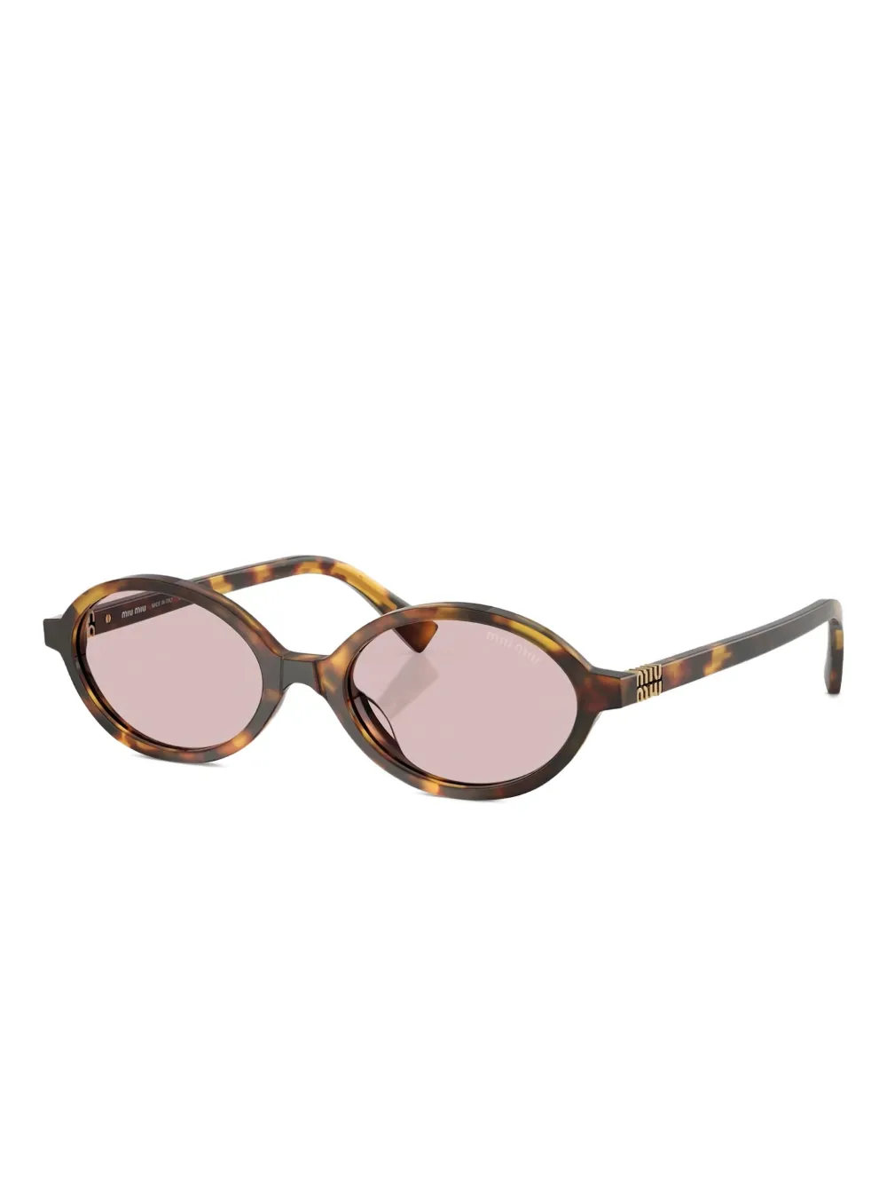 Miu Miu oval-frame sunglasses - Bruin