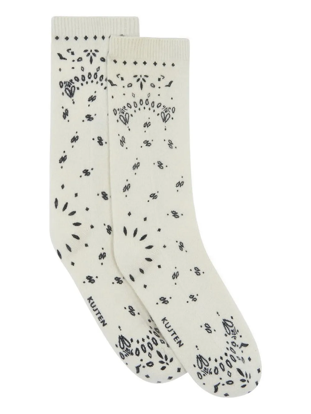 kujten Sig Bandana patterned socks | Neutrals | Image 1