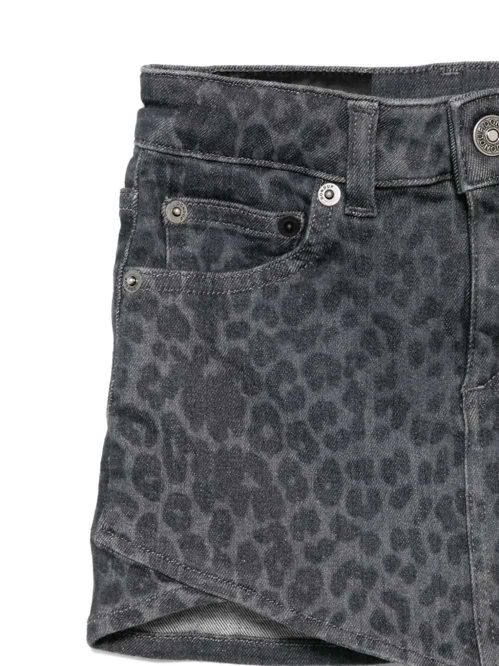 DONDUP KIDS leopard-print denim skirt Grijs