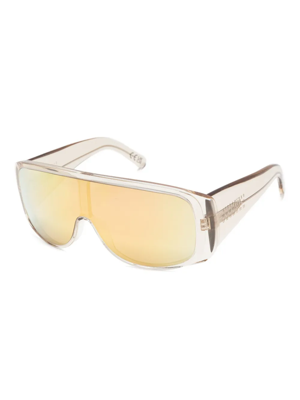 Retrosuperfuture Zonnebril met schild montuur - Beige