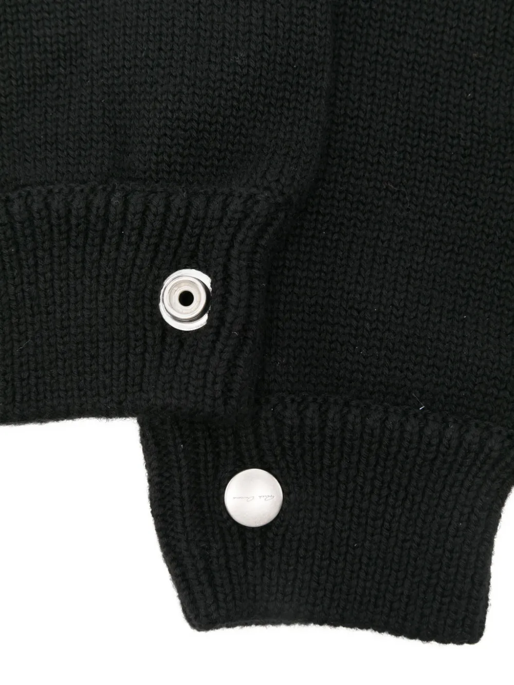 Rick Owens buttoned gloves - Zwart