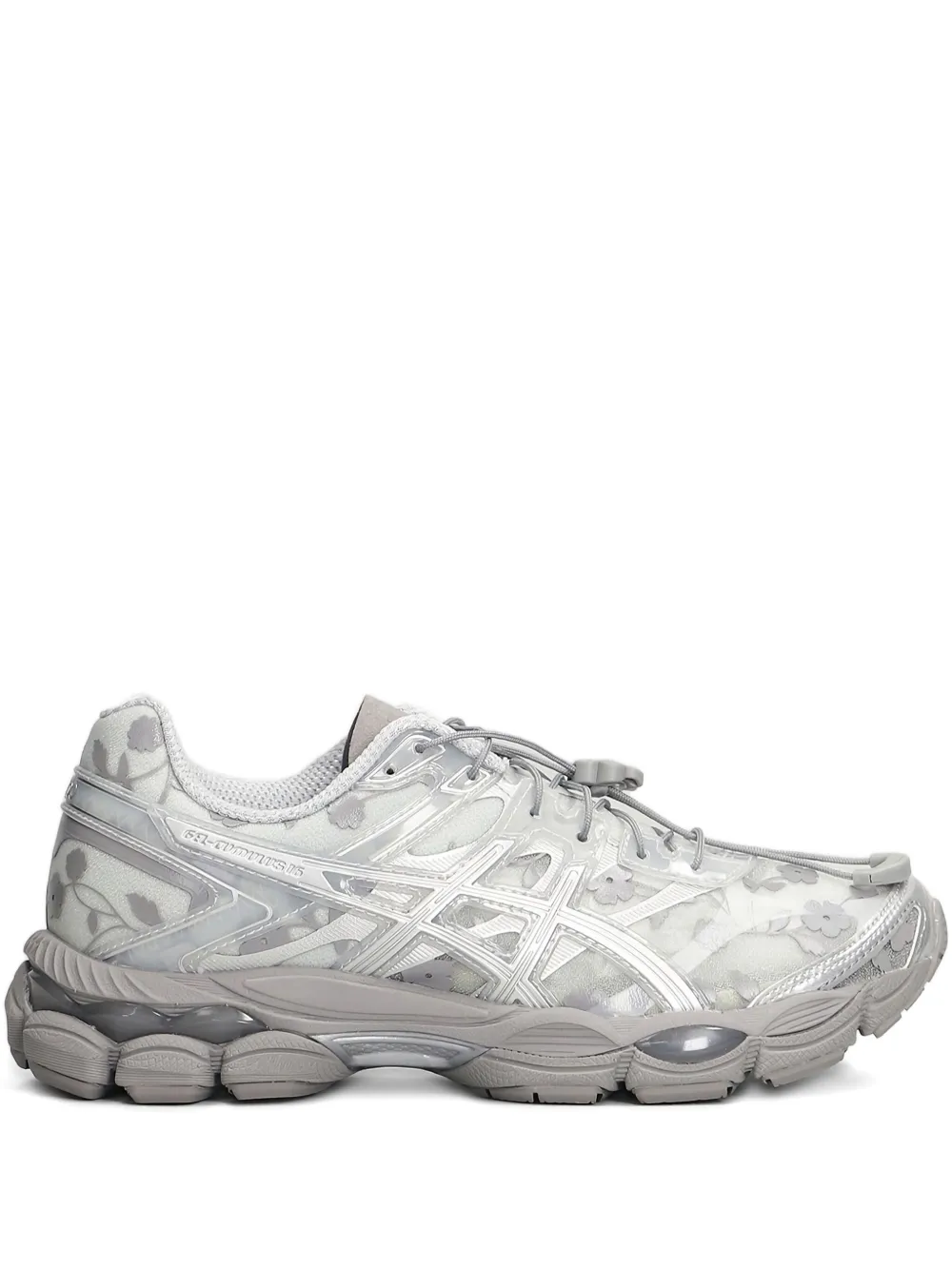 Asics X Cecilie Bahnsen Gel-cumulus 16 Sscb Floral-print Sneakers In Gray
