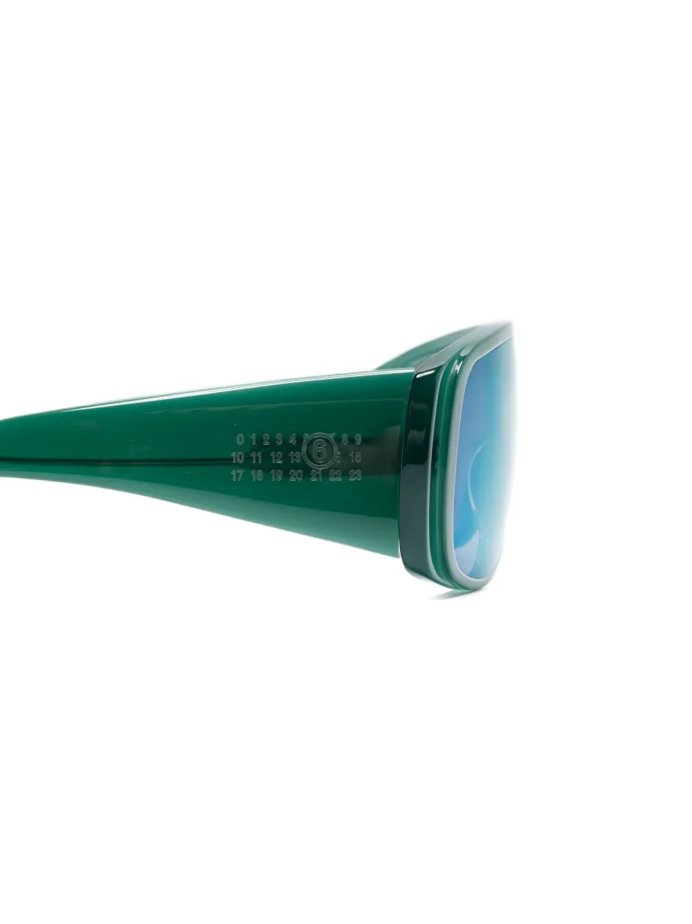 Retrosuperfuture Zonnebril met schild montuur Groen