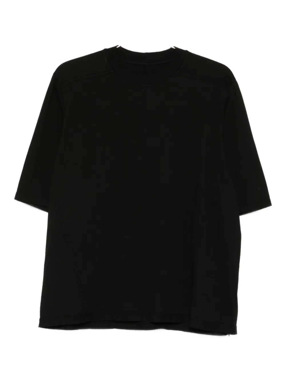 Rick Owens Drkshdw Short Sleeve Round Neck Top In Black