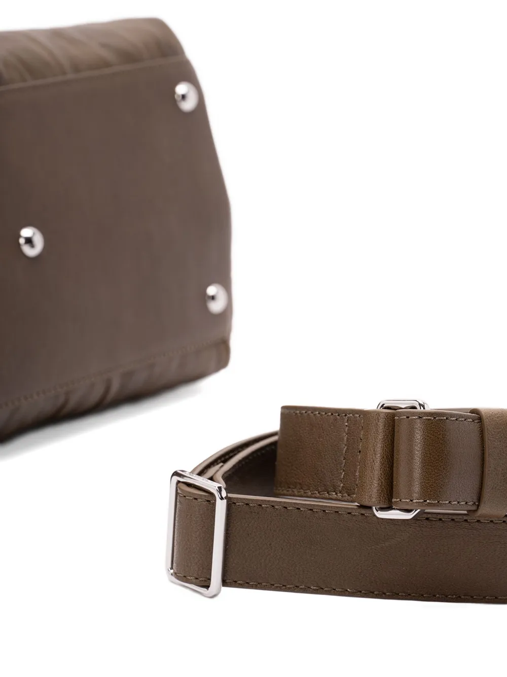 Zanellato Leren schoudertas met studs Bruin