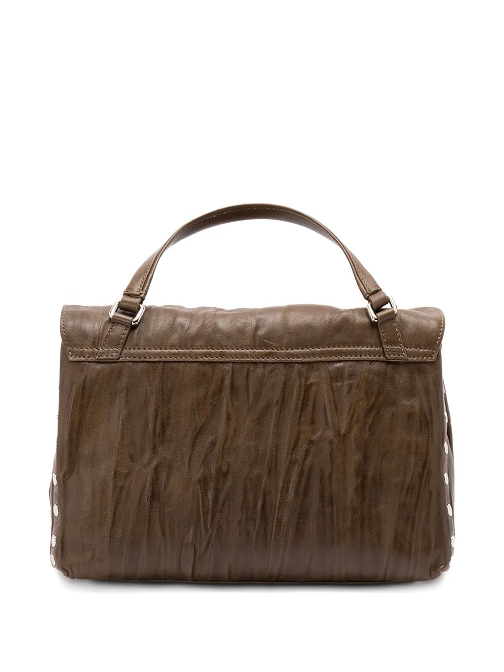 Zanellato studded leather shoulder bag - Bruin