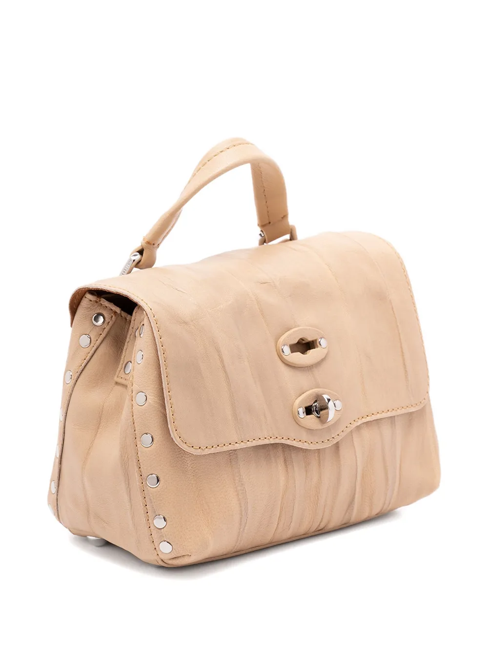 Zanellato Baby Postina shopper met studs Beige