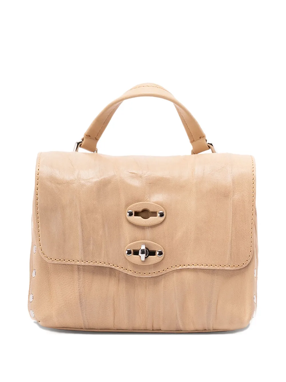 Zanellato Baby Postina stud-detailed tote bag - ニュートラル Zanellato Baby Postina stud-detailed tote bag - ニュートラル