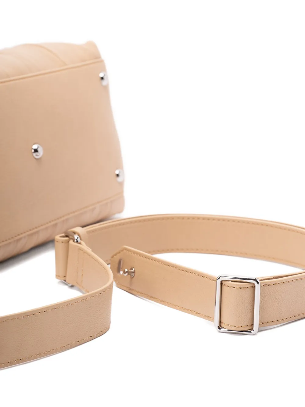 Zanellato Geplooide schoudertas met studs Beige