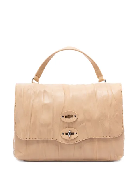 Zanellato pleated stud-detail shoulder bag