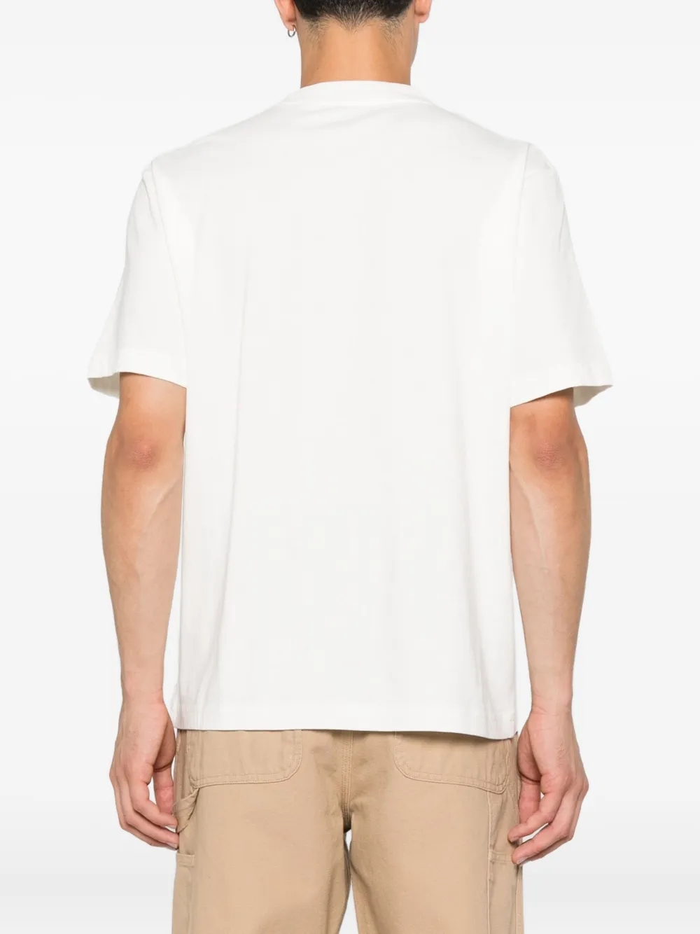 Autry flower-embroidered pocket T-shirt Wit