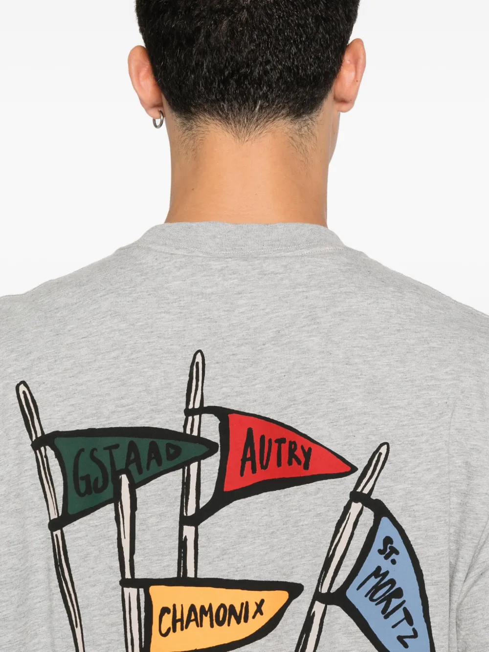 Autry embroidered-logo T-shirt Grijs